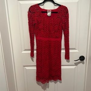 Yoana Baraschi Red Crochet Dress